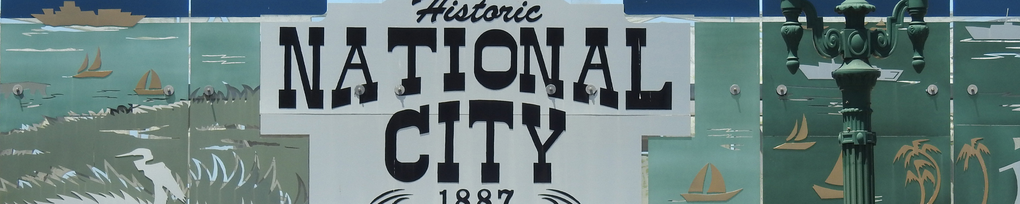 sign: Historic National City 1887