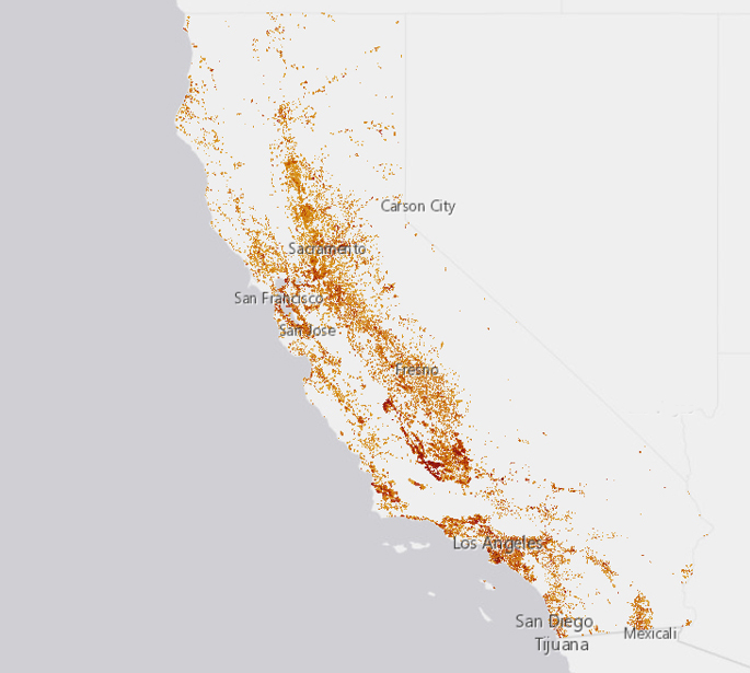 Map of California Brownfields